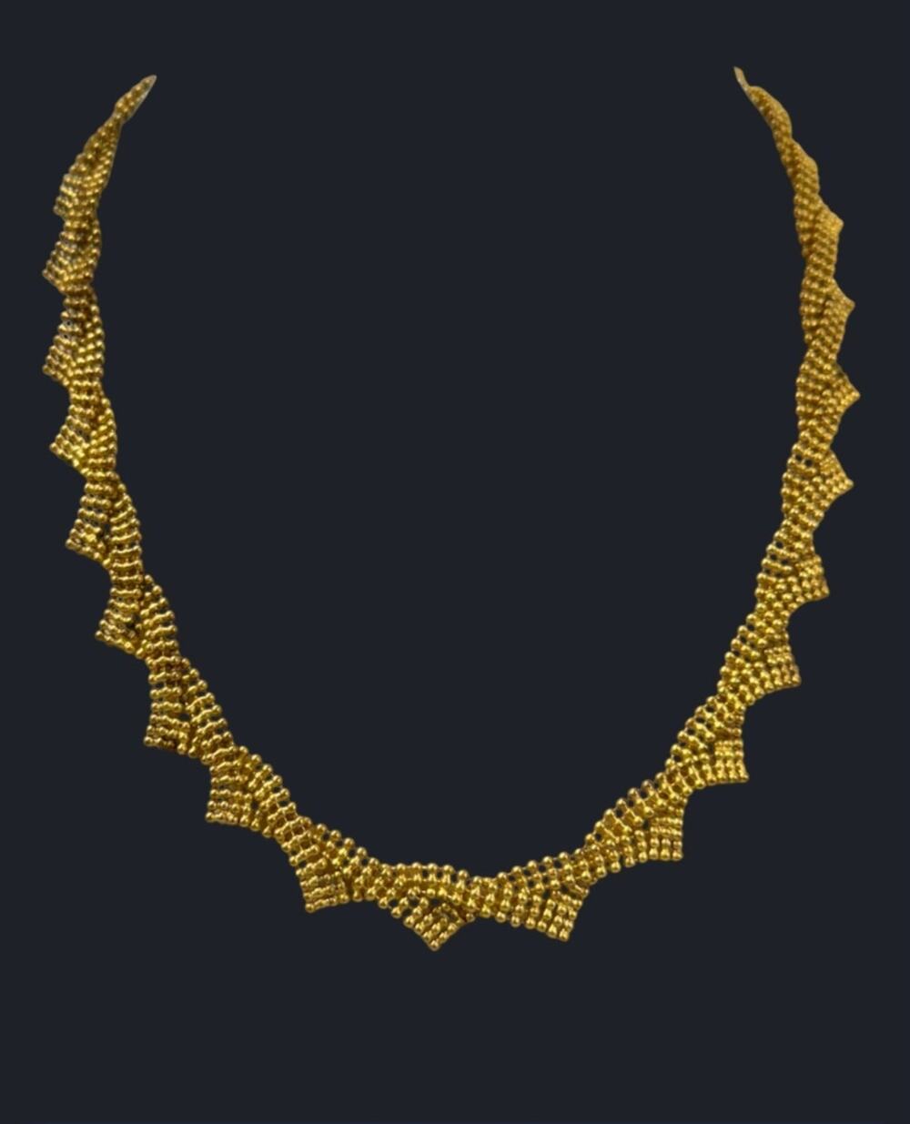 Vintage Gold Geometric Picos Collar Necklace
